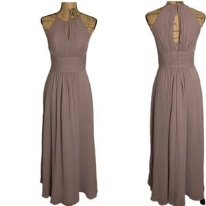 Azazie lavender purple keyhole long evening dress